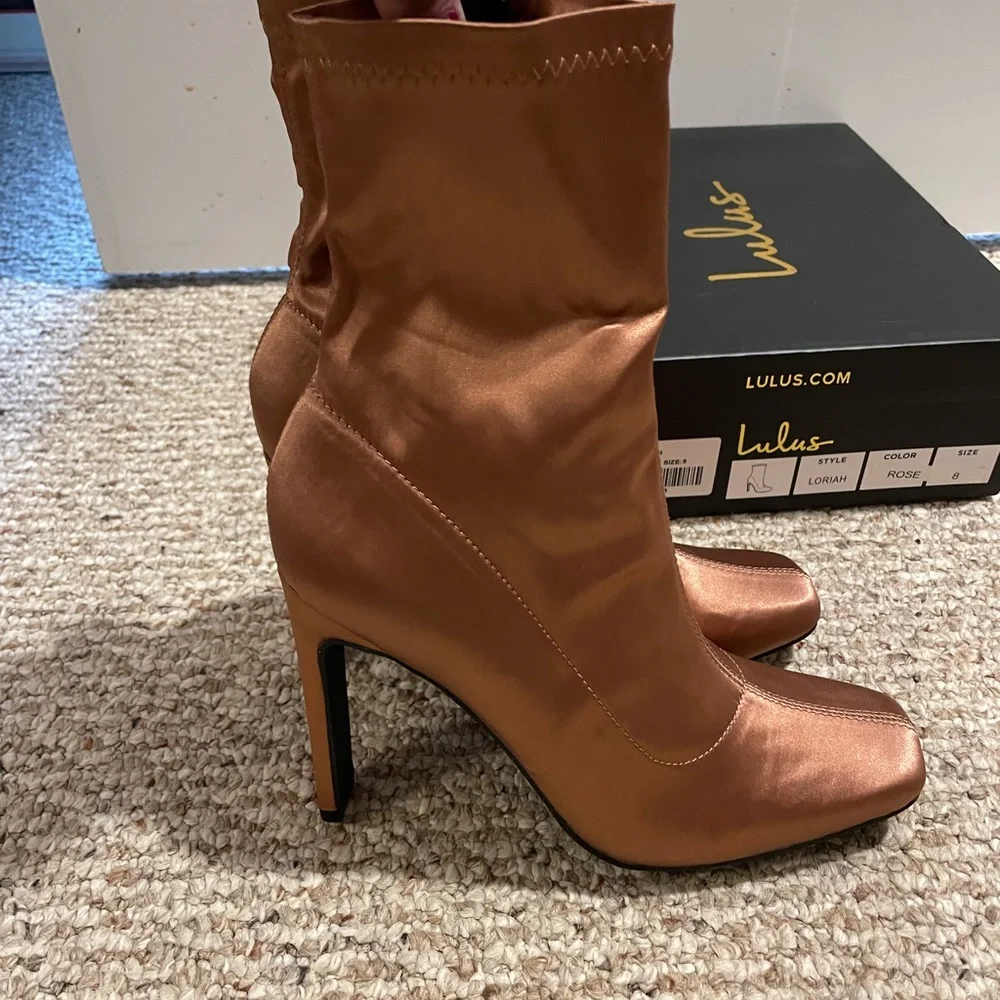Loriah Satin Booties - Picture 4 of 13